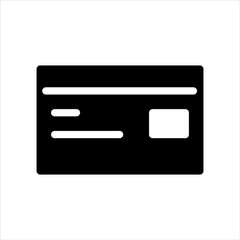 Vector credit card icon. black symbol with trendy flat style icon for web site design, logo, app, UI isolated on white background