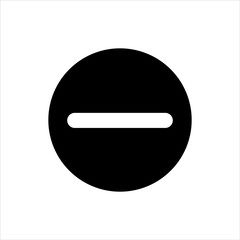 Minus icon. symbol of delete or remove with trendy flat line style icon for web site design, logo, app, UI isolated on white background. vector illustration eps 10