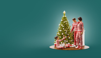 Unusual christmas 3D illustration