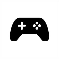 Vector games icon. black game controller symbol with trendy flat style icon for web site design, logo, app, UI isolated on white background