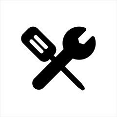 Vector tools icon. black technician symbol with trendy flat style icon for web site design, logo, app, UI isolated on white background