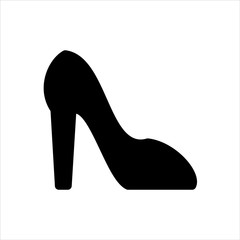 Vector high heel shoes icon. black fashion women symbol with trendy flat style icon for web site design, logo, app, UI isolated on white background