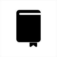 Vector book icon. black symbol with trendy flat style icon for web site design, logo, app, UI isolated on white background