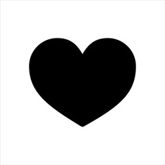 Vector heart icon. black love symbol with trendy flat style icon for web site design, logo, app, UI isolated on white background