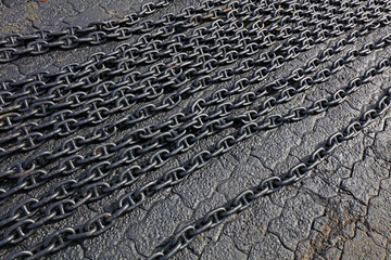 oil washed the anchor chain