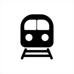 Vector train icon. black transportation symbol with trendy flat style icon for web site design, logo, app, UI isolated on white background