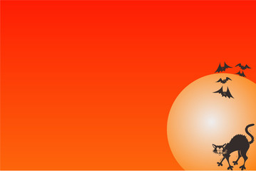 background moon heloween color is orange