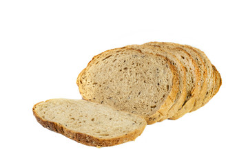 bread loaf isolated on white background