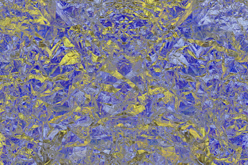 Golden blue Aluminium Foil Textured background