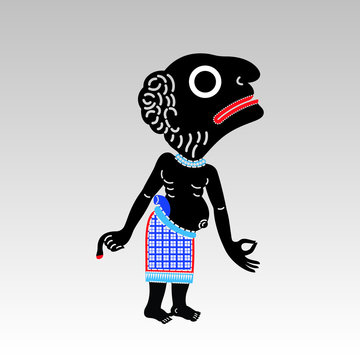 "Nang Talung" leather shadow puppet, old culture from the south of thailand.