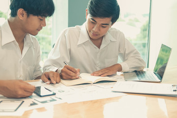 Fototapeta premium user experience UX designer designing web on smart phone layout. UI developer planning working on mobile application prototype