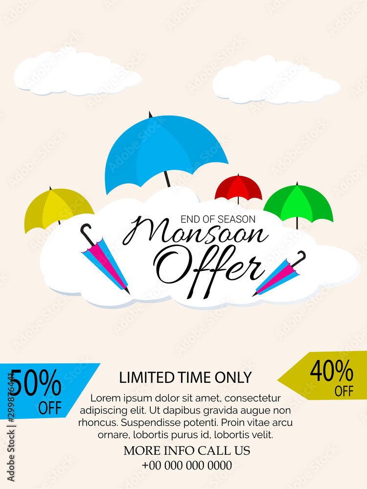 Wall mural happy monsoon