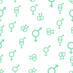 Seamless pattern man gender sign Gay homosexuality