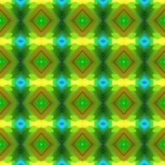 endless repeating pattern with dark green, green yellow and light sea green colors can be used for texture, backgrounds or fashion fabric textile design
