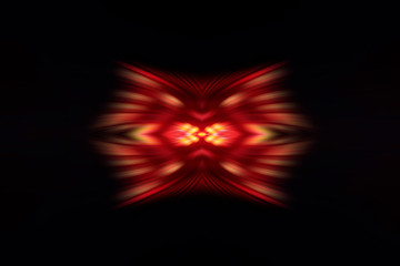 radial color pattern, closeup of photo