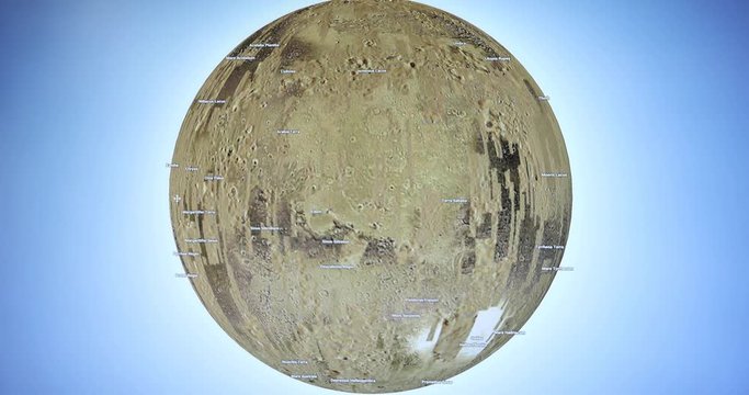 Planet Mars Rotating Globe Map