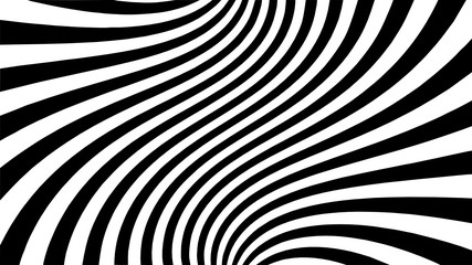 Vector - Black and white abstract striped illusion