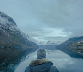 Seeing the fjords at Norway, reflections