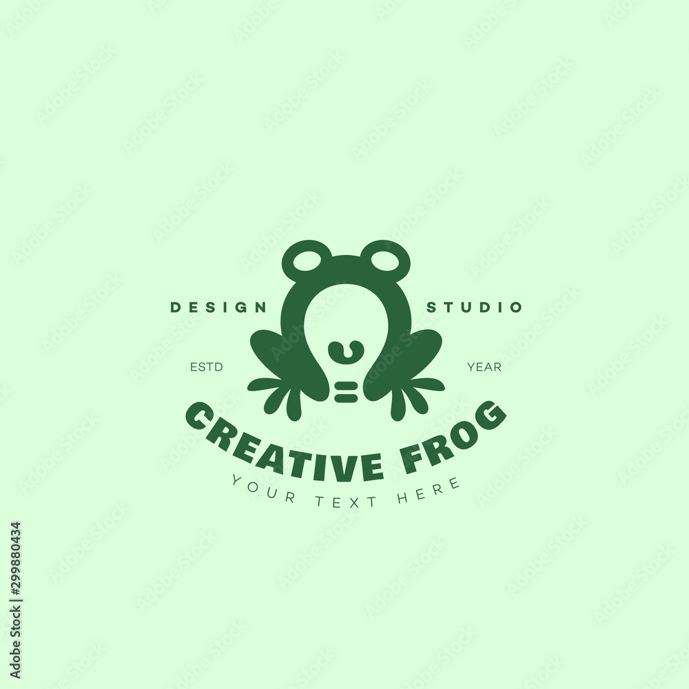 Poster creative frog logo