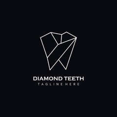 Fototapeta premium Diamond Dental Logo Vector