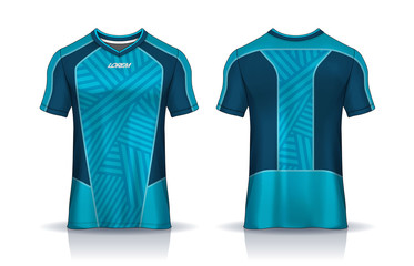 t-shirt sport design template, Soccer jersey mockup for football club. uniform front and back view.
