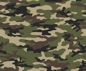 Camouflage leger naadloze vector patroon om af te drukken.