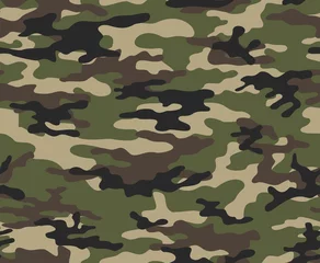 Wallpaper murals Camouflage Camouflage army seamless vector pattern for print.