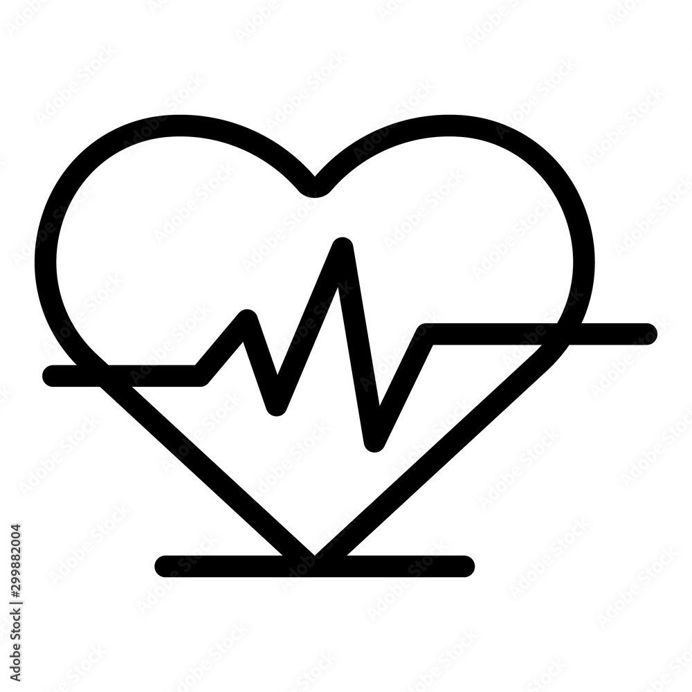 Poster heart rate icon. outline heart rate vector icon for web design isolated on white background