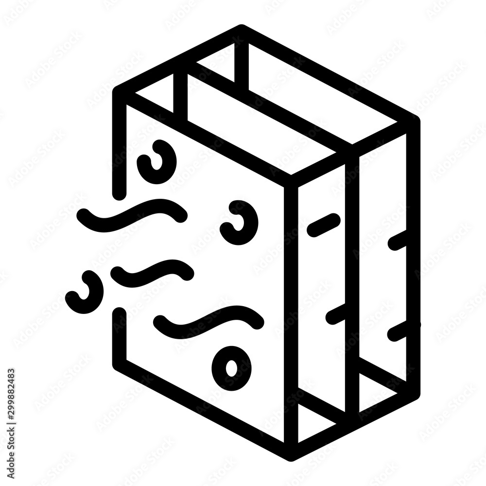 Poster air filtration layer icon. outline air filtration layer vector icon for web design isolated on white
