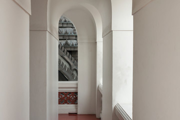 Fototapeta premium metallic castle 3 places left in the world(Loha Prasat), Wat Ratchanadda thailand