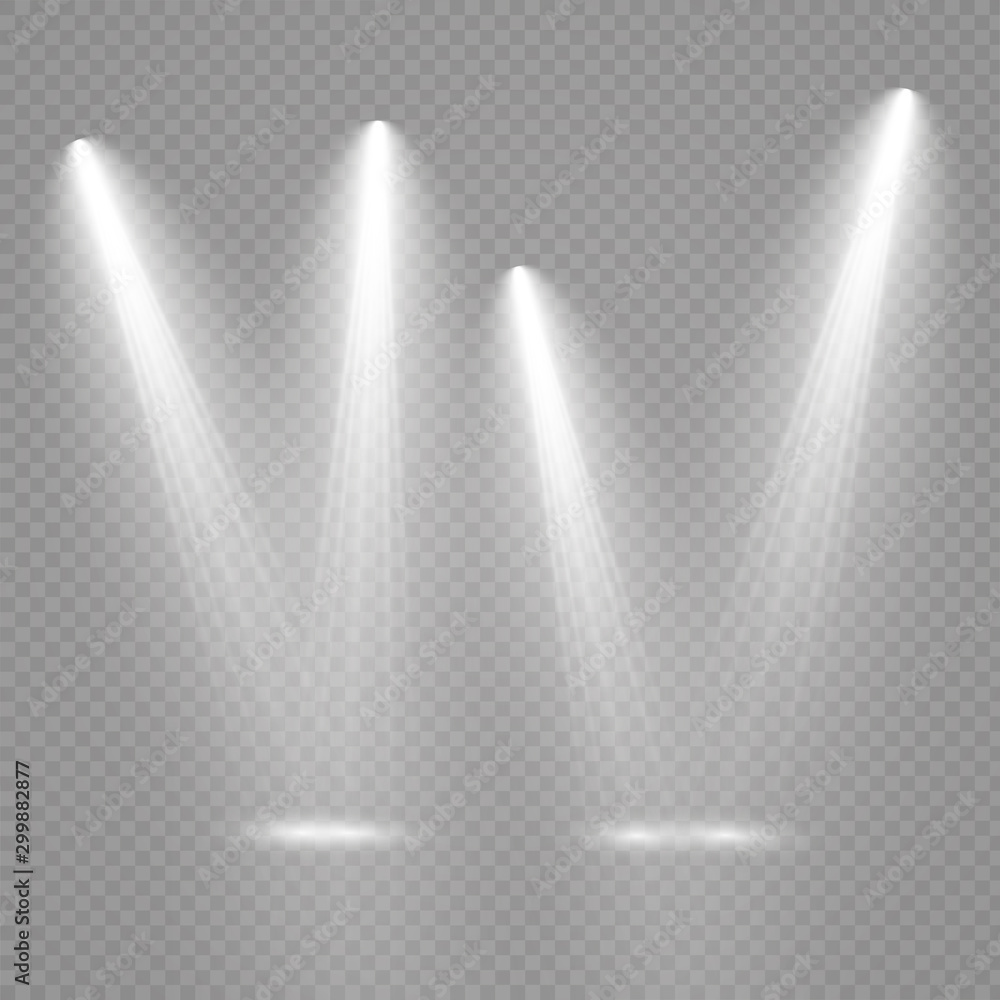 Poster special lens flash, light effect. the flash flashes rays and searchlight. illust.white glowing light