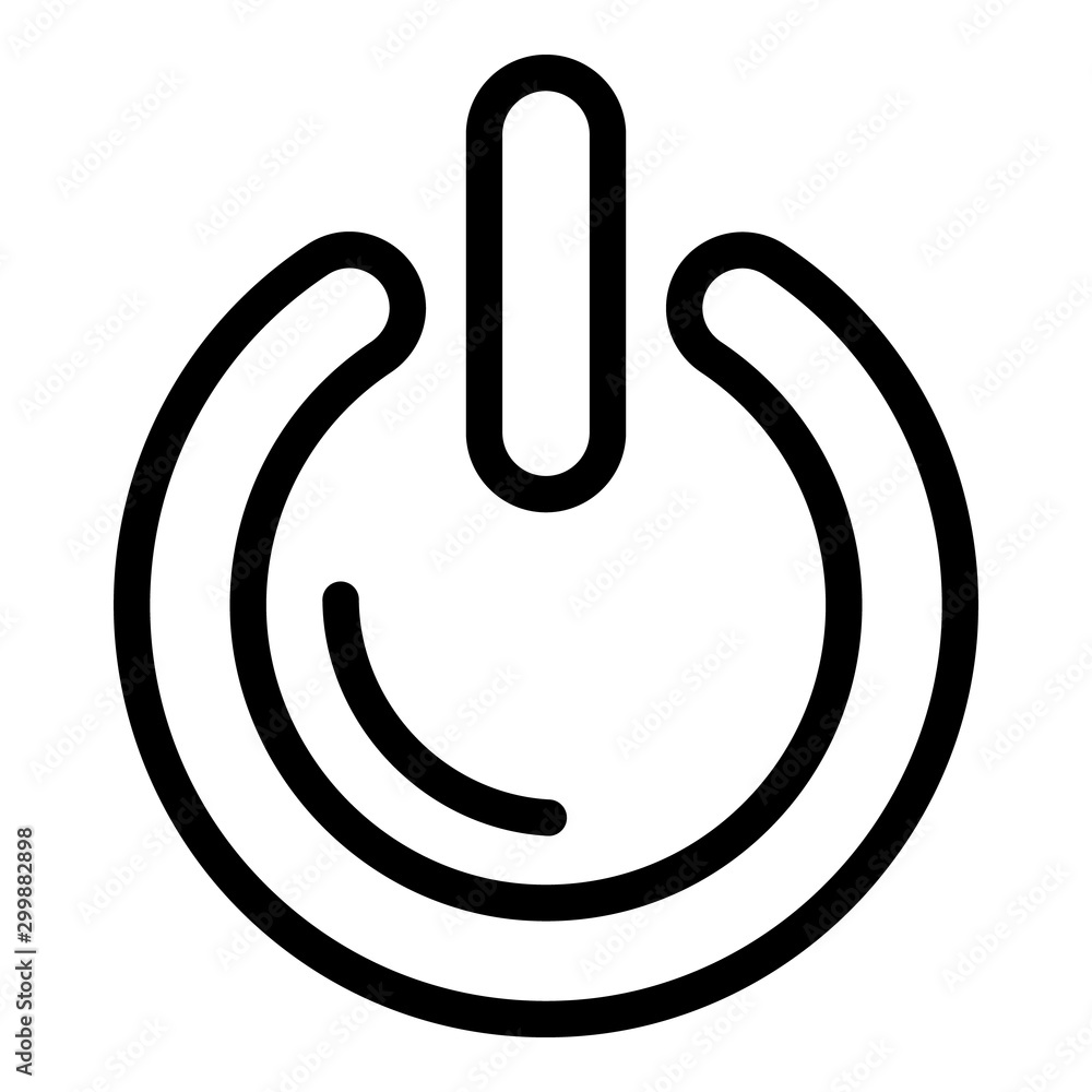 Poster power off button icon. outline power off button vector icon for web design isolated on white backgro