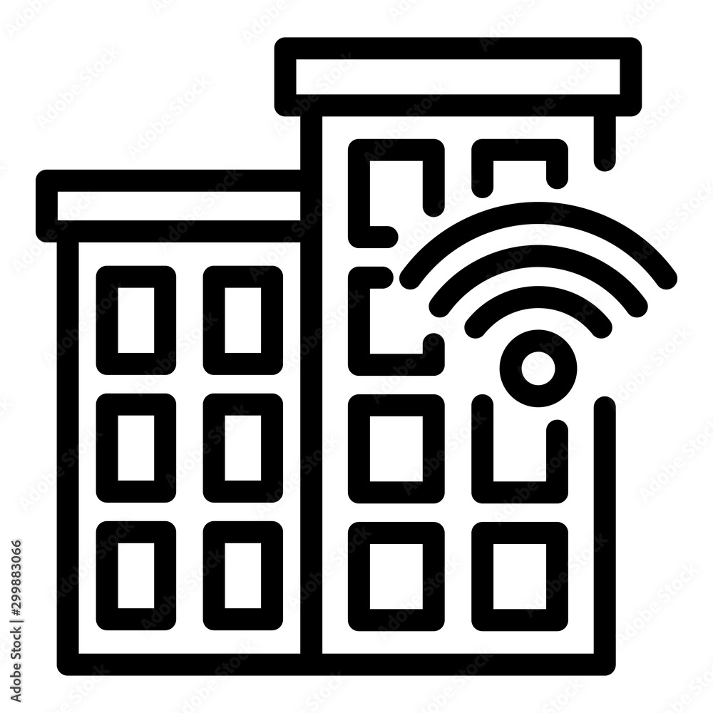 Poster autonomous house icon. outline autonomous house vector icon for web design isolated on white backgro