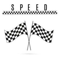 Two formula. Flag. Speed flags. Vector flag template.
