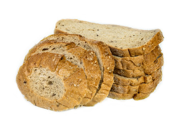 bread loaf isolated on white background