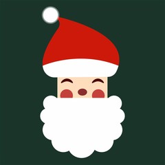 merry christmas card with santa claus