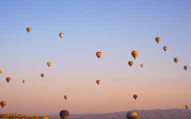 hot air balloon over the Cappadocia