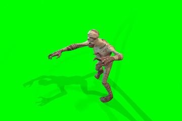 Fantasy character Mummy - 3D render, on green background