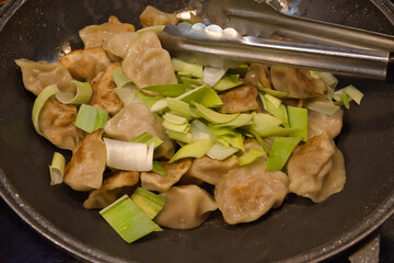 Chinese leek dumplings