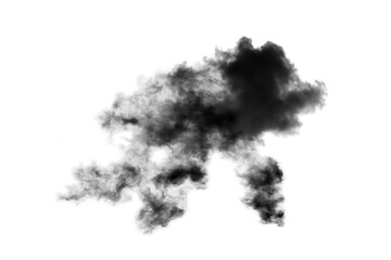 Cloud Isolated on white background,Smoke Textured,Abstract black