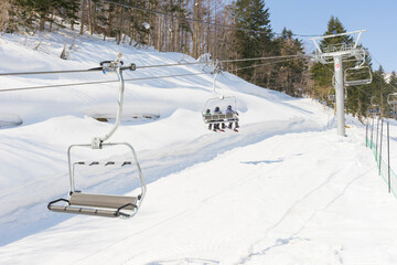 The ski slope of Niseko Mt. Resort Grand Hirafu at Niseko, Hokkaido,Japan