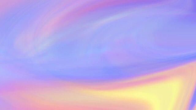 Smooth and soft holographic colors 3D render animation.