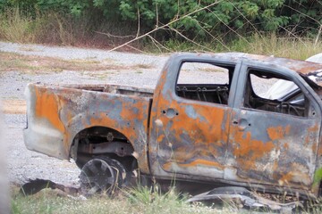 abandoned old car