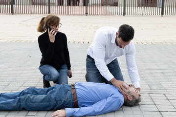 cpr phase of checking the airways, and correct placement of the head