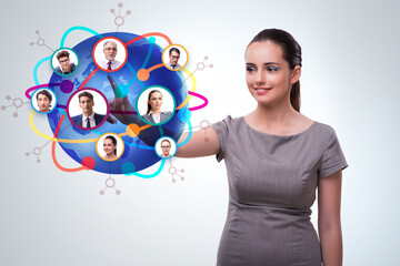 Social networking concept with people