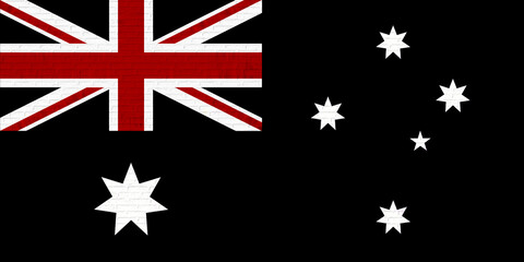 Australia flag. Brick texture