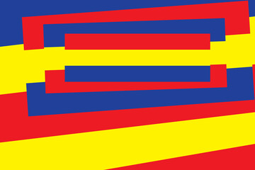 Primary colors background, blue, red, and yellow. Vector illustration.