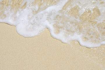 Ocean Wave on Sandy Beach Background Texture