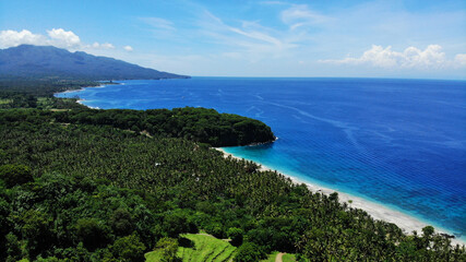 Fototapeta premium Island in the sea, East Coast of Bali.