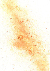 Abstract brown color watercolor splash on paper background.